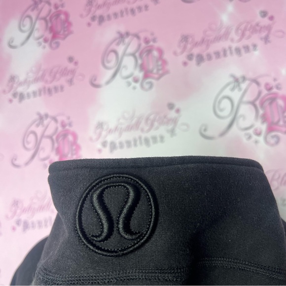 Lululemon scuba hoodie heathered grey and black zip up black sweater lounge yoga - Picture 3 of 5